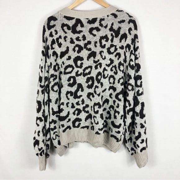 Eloquii Leopard Print Button Front Cardigan | Brown Tan | Size 22/24 - Picture 10 of 10